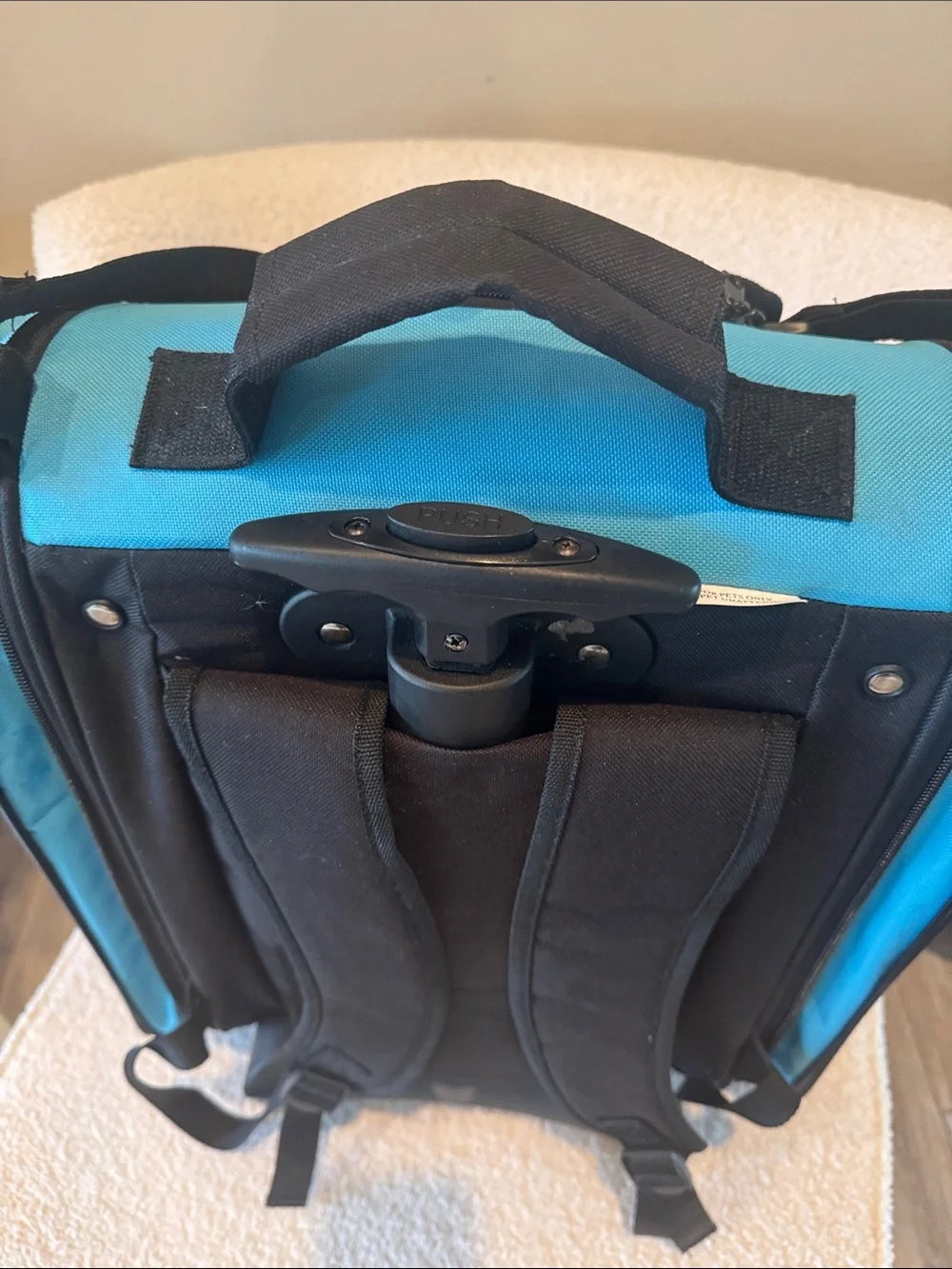Pet Gear Blue and Black Soft-Sided Pet Carrier Backpack